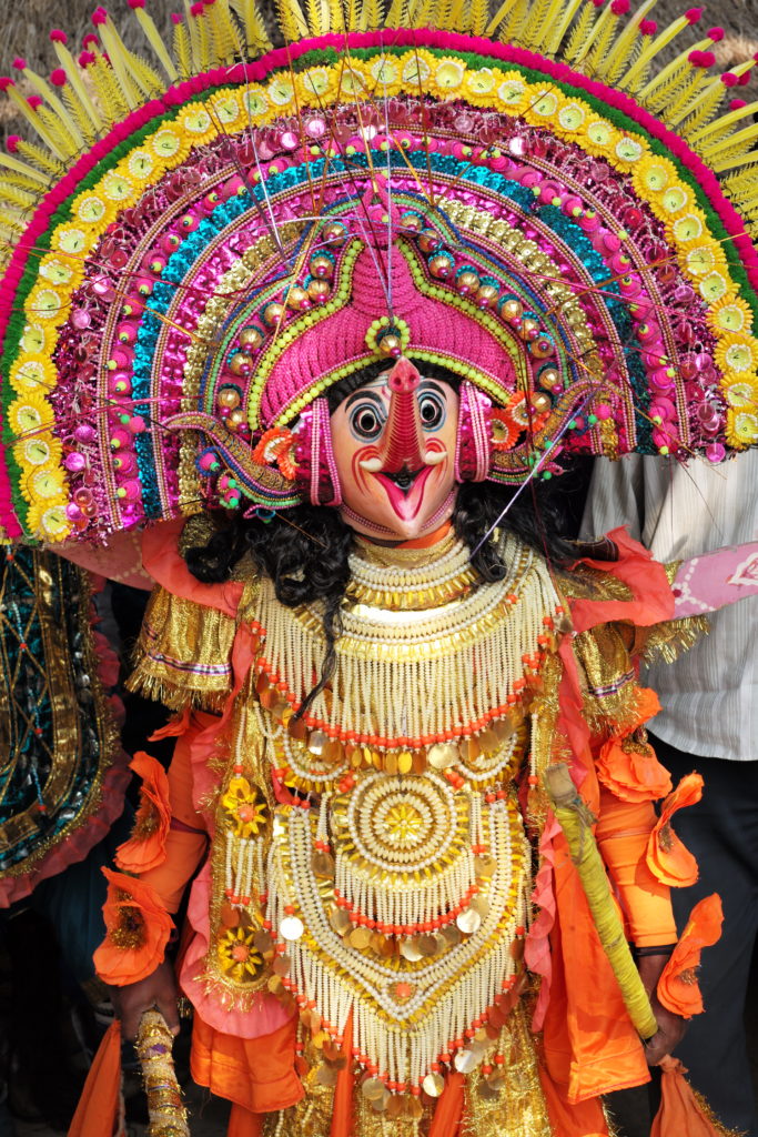 A Purulia Chhau Dancer Dressed as Ganesha